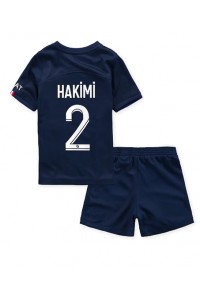 Fotbalové Dres Paris Saint-Germain Achraf Hakimi #2 Dětské Domácí Oblečení 2022-23 Krátký Rukáv (+ trenýrky)